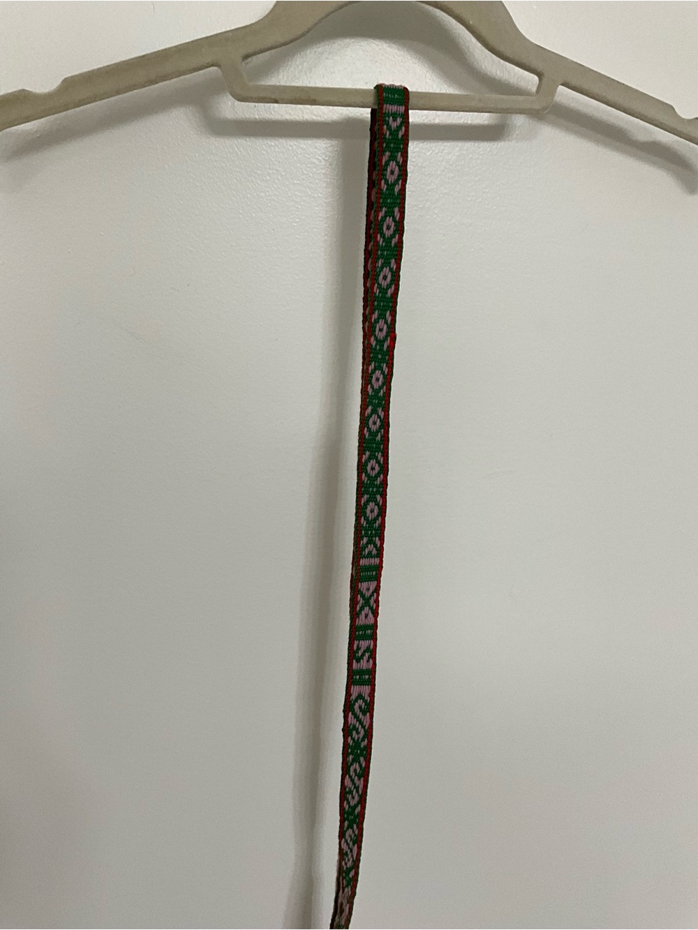 Vintage Woven Floral Sash Belt Green Pink Red Boho Folk Fringe 42”